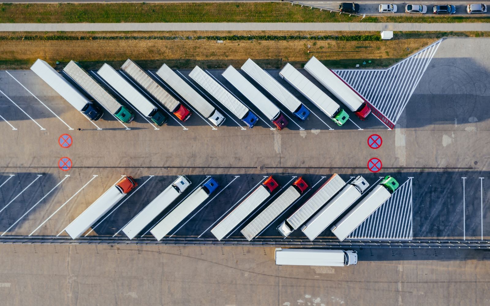 Truck fleet used for road freight transport across Spain and the European Union