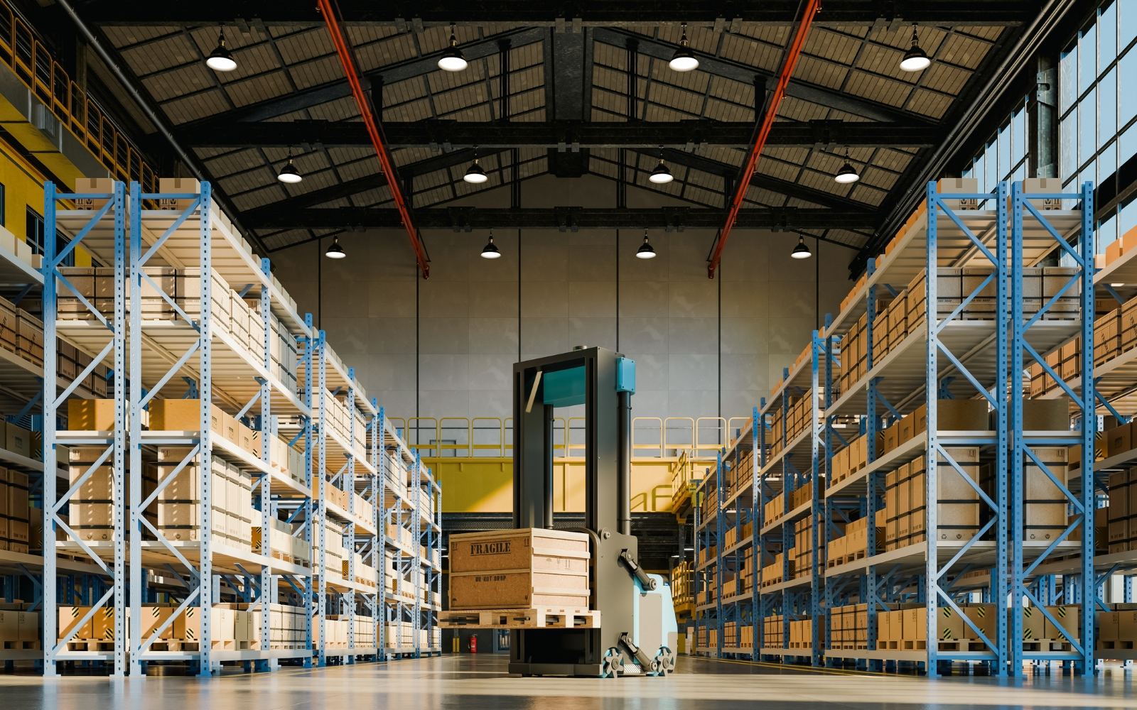 Warehousing and distribution facility operated by Cadena Logistica in Madrid